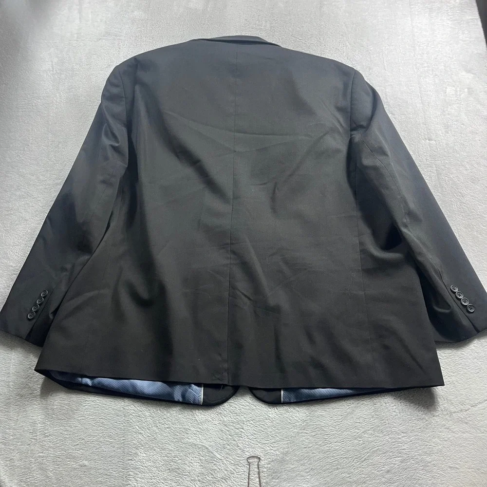 Oak Hill Perfect Fit by DXL Mens Black 2 Button Blazer‎ Suit Jacket Size 50 PR